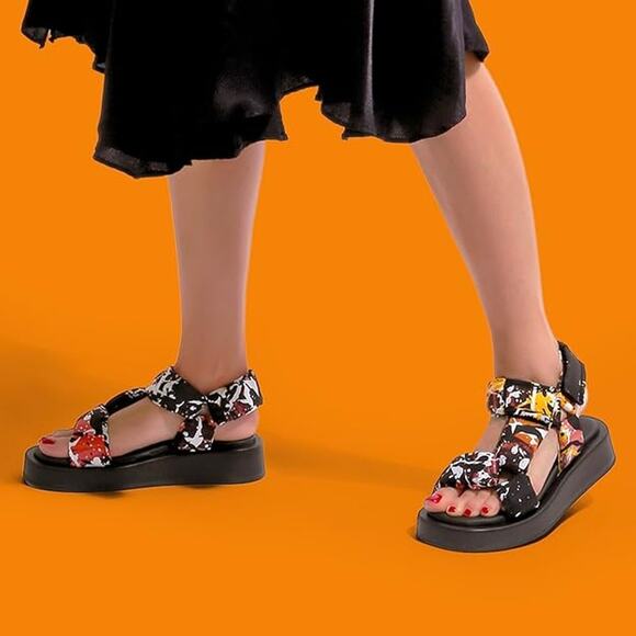 NWT DOGO Women Platform Summer Sandals, Colors of Chaos-Size 7 - Picture 5 of 5